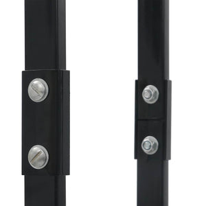 Brennholzregal Schwarz 80×25×200 cm Stahl