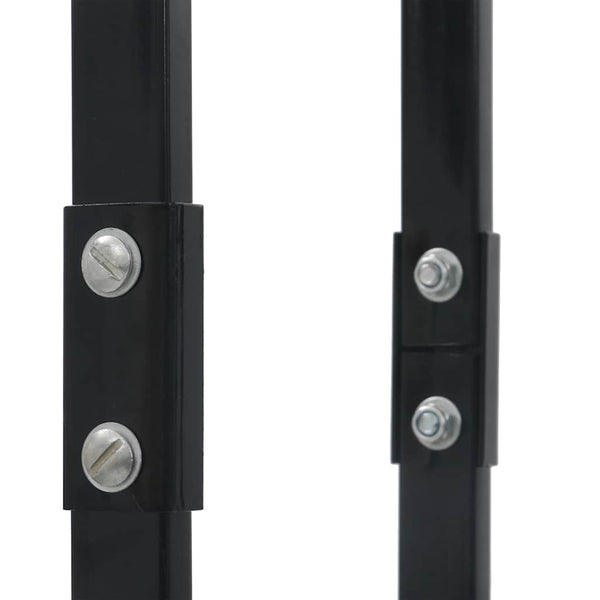 Brennholzregal Schwarz 80×25×200 cm Stahl