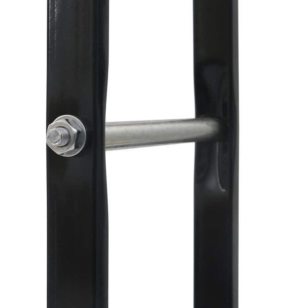 Brennholzregal Schwarz 80×25×200 cm Stahl