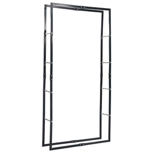 Brennholzregal Schwarz 100×25×200 cm Stahl