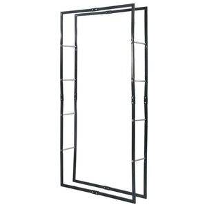 Brennholzregal Schwarz 100×25×200 cm Stahl