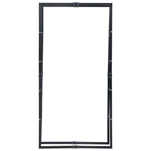 Brennholzregal Schwarz 100×25×200 cm Stahl