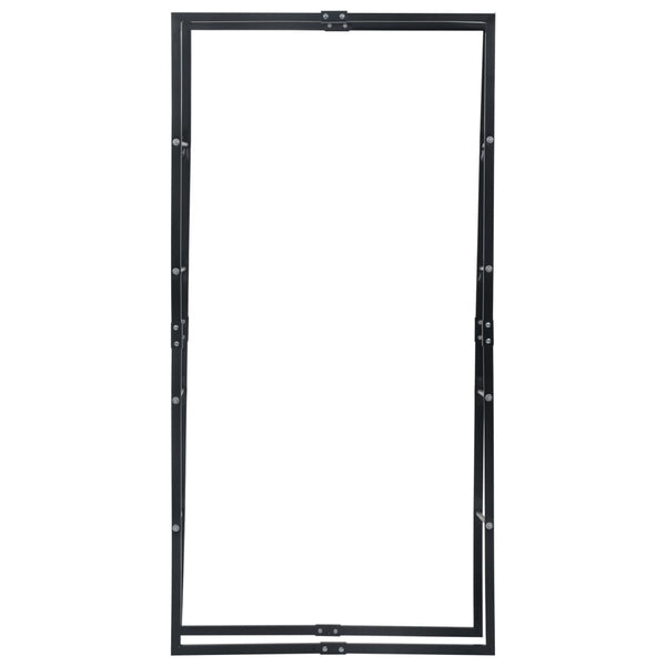 Brennholzregal Schwarz 100×25×200 cm Stahl