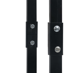 Brennholzregal Schwarz 100×25×200 cm Stahl