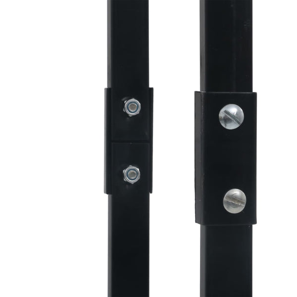 Brennholzregal Schwarz 100×25×200 cm Stahl