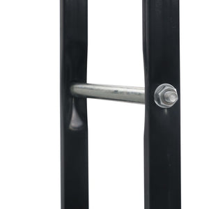 Brennholzregal Schwarz 100×25×200 cm Stahl