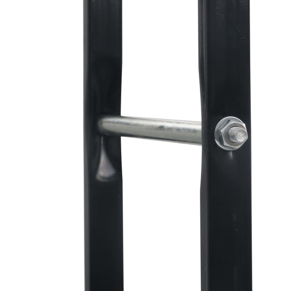 Brennholzregal Schwarz 100×25×200 cm Stahl