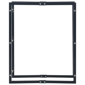 Brennholzregal Schwarz 80×25×100 cm Stahl