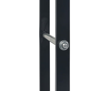 Brennholzregal Schwarz 80×25×100 cm Stahl