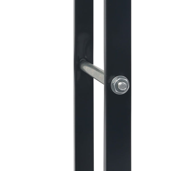 Brennholzregal Schwarz 80×25×100 cm Stahl