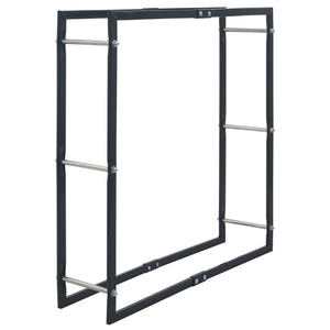 Brennholzregal Schwarz 100×25×100 cm Stahl