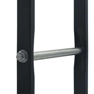 Brennholzregal Schwarz 100×25×100 cm Stahl