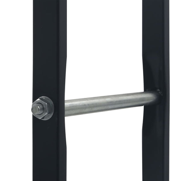 Brennholzregal Schwarz 100×25×100 cm Stahl