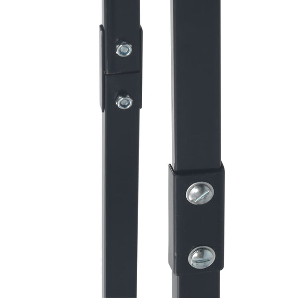 Brennholzregal Schwarz 100×25×100 cm Stahl