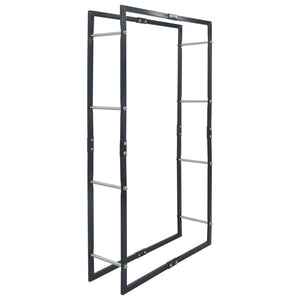 Brennholzregal Schwarz 80×25×150 cm Stahl