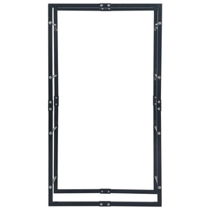 Brennholzregal Schwarz 80×25×150 cm Stahl