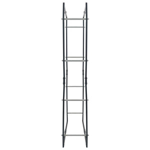 Brennholzregal Schwarz 80×25×150 cm Stahl