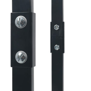 Brennholzregal Schwarz 80×25×150 cm Stahl