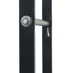 Brennholzregal Schwarz 80×25×150 cm Stahl