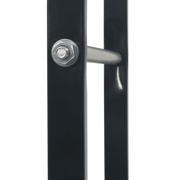 Brennholzregal Schwarz 80×25×150 cm Stahl
