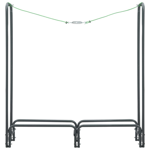 Brennholzregal Anthrazit 120×35×120 cm Stahl