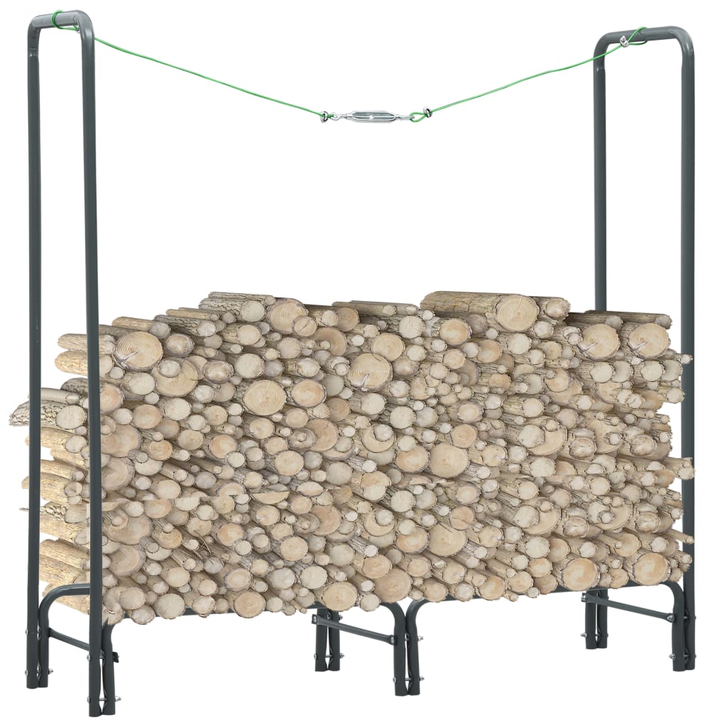 Brennholzregal Anthrazit 120×35×120 cm Stahl