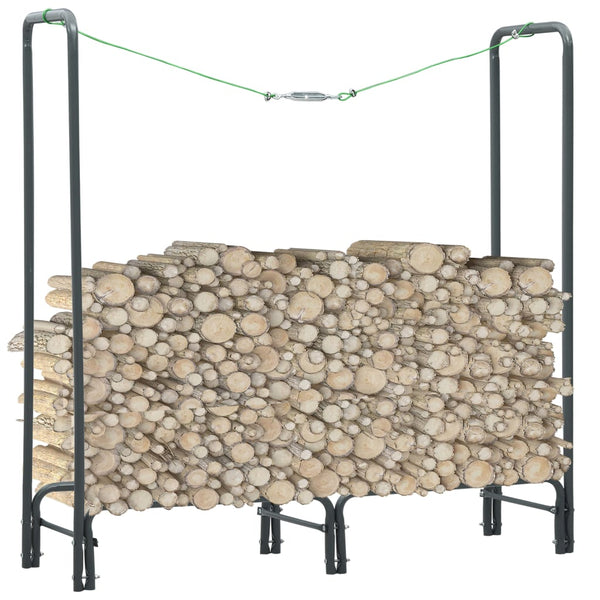 Brennholzregal Anthrazit 120×35×120 cm Stahl