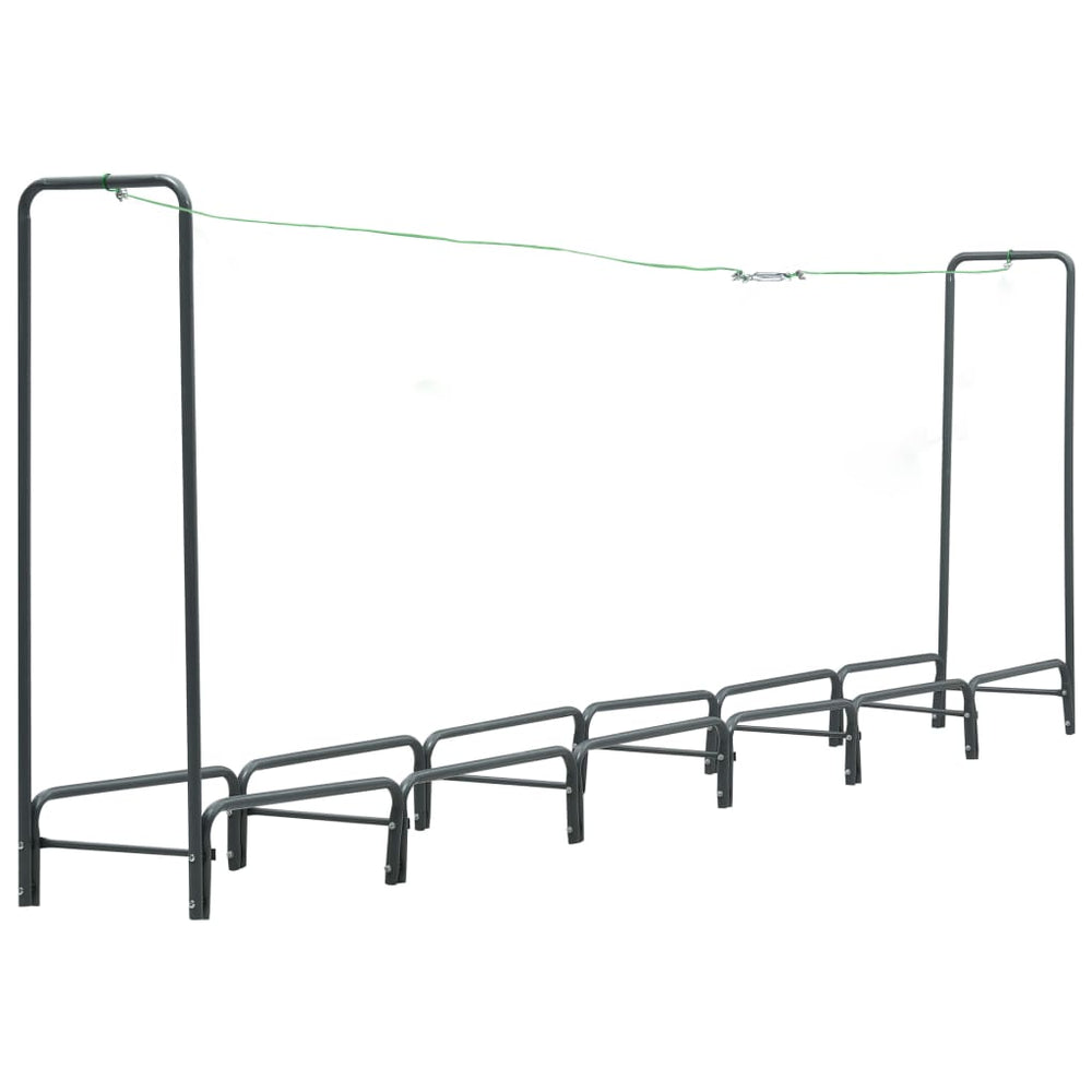 Brennholzregal Anthrazit 360×35×120 cm Stahl
