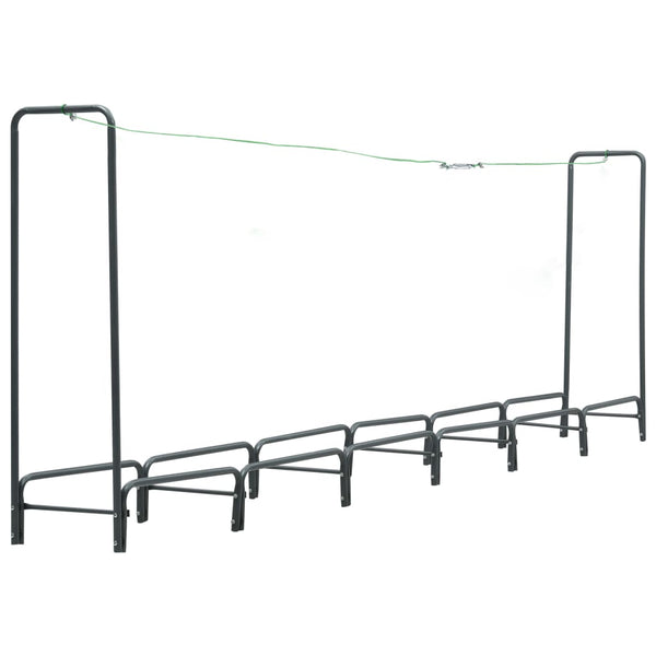 Brennholzregal Anthrazit 360×35×120 cm Stahl