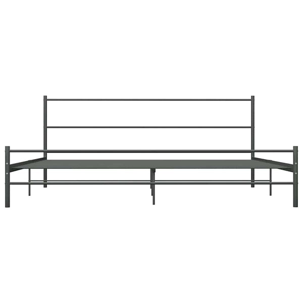 Bettgestell Grau Metall 180×200 cm
