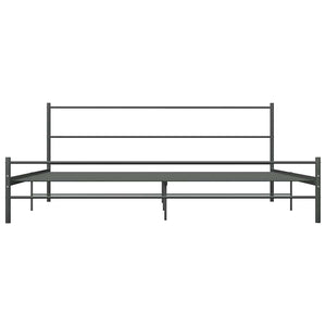 vidaXL Bed Frame Grey Metal 180×200 cm