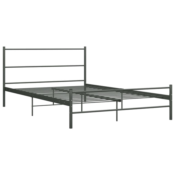 vidaXL Bed Frame Grey Metal 120x200 cm