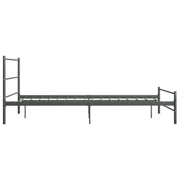 vidaXL Bed Frame Grey Metal 120x200 cm