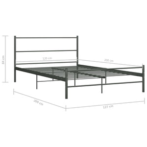 Bettgestell Grau Metall 120x200 cm