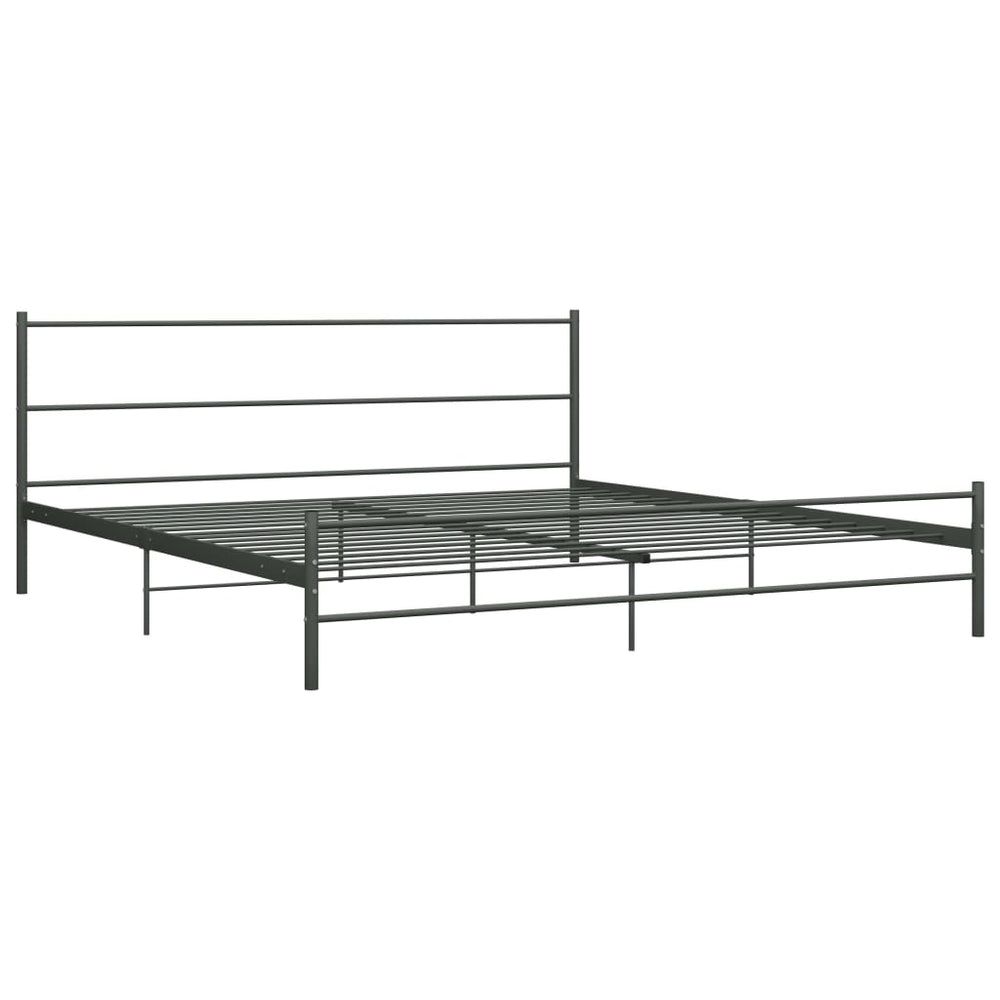 vidaXL Bed Frame Gray Metal 200×200 cm
