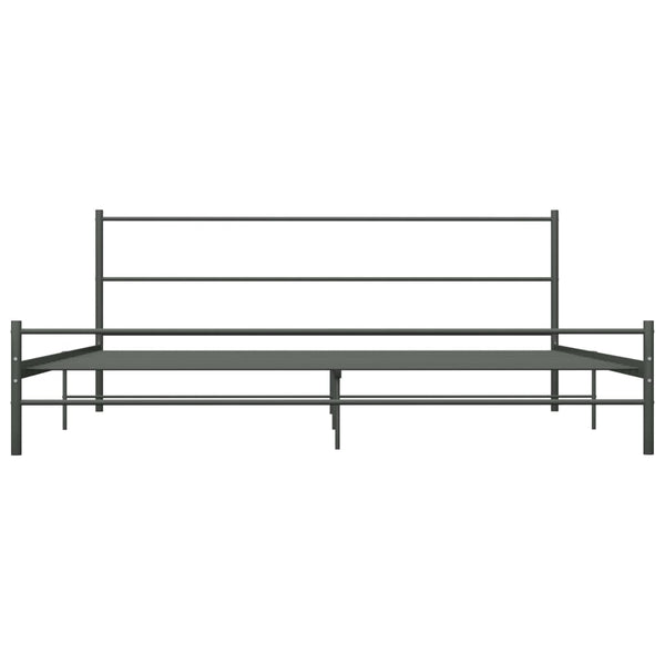 Bettgestell Grau Metall 200×200 cm