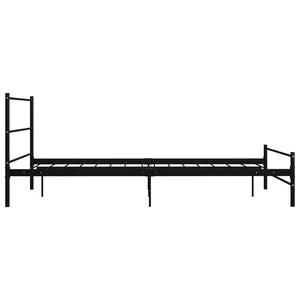 vidaXL Bed Frame Black Metal 120x200 cm