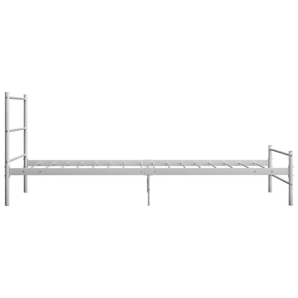 vidaXL Lit blanc en métal 90x200 cm