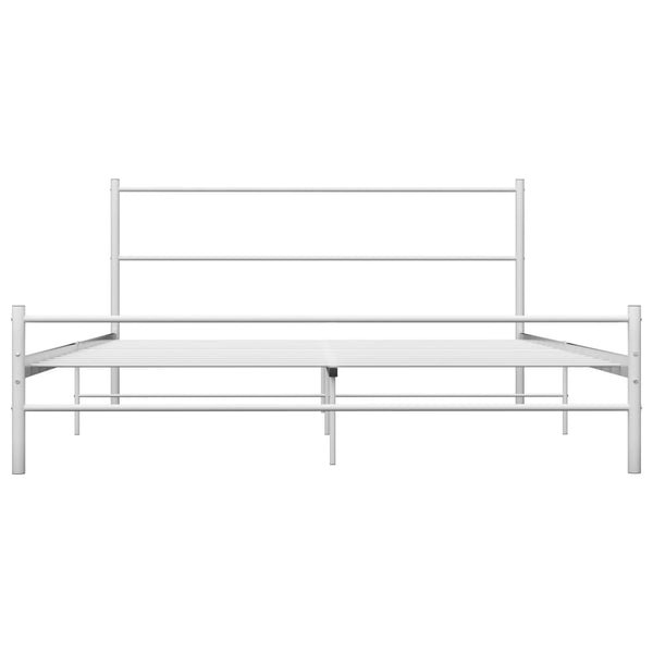 vidaXL Cadre de lit Blanc Métal 120x200 cm