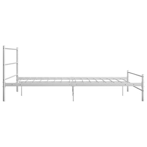 vidaXL Cadre de lit Blanc Métal 120x200 cm