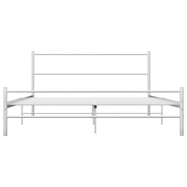 Bettgestell Weiß Metall 140×200 cm
