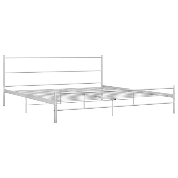 Bettgestell Weiß Metall 180×200 cm