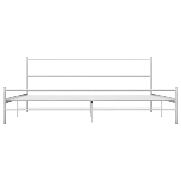 vidaXL Cadre de lit blanc métal 180×200 cm