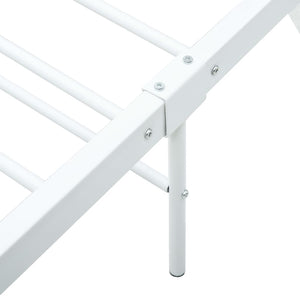 vidaXL Cadre de lit blanc métal 180×200 cm