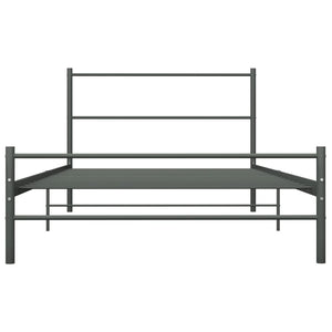 Bettgestell Grau Metall 90×200 cm