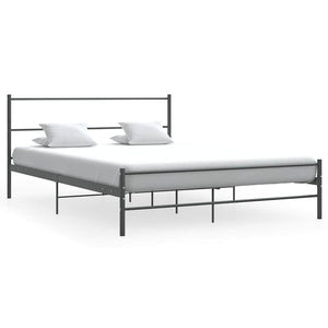 Bettgestell ohne Matratze Grau Metall 140×200 cm