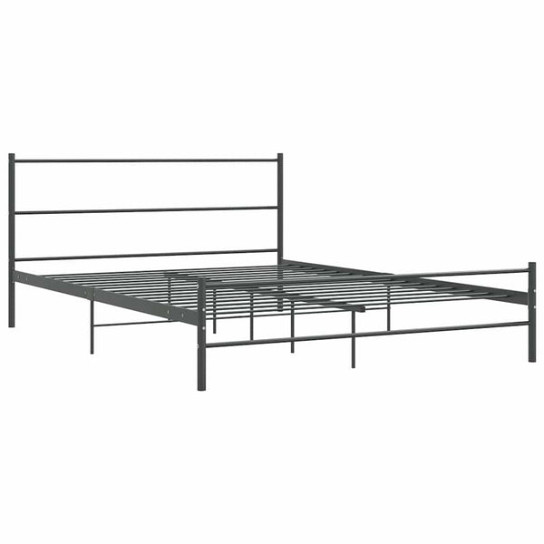 Bettgestell ohne Matratze Grau Metall 140×200 cm