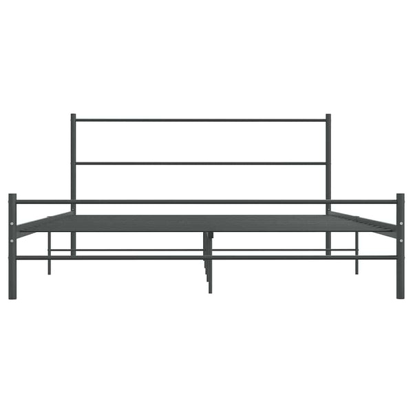 Bettgestell ohne Matratze Grau Metall 140×200 cm