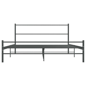 Bettgestell ohne Matratze Grau Metall 140×200 cm