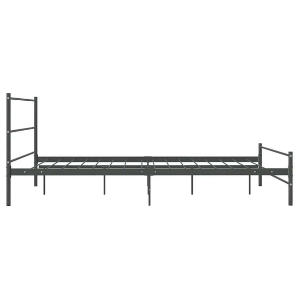 Bettgestell ohne Matratze Grau Metall 140×200 cm